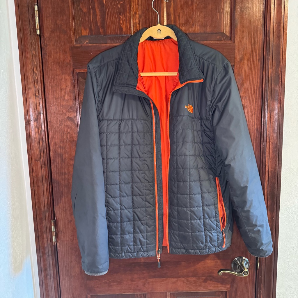The North Face Red And Black Windbreaker Jacket